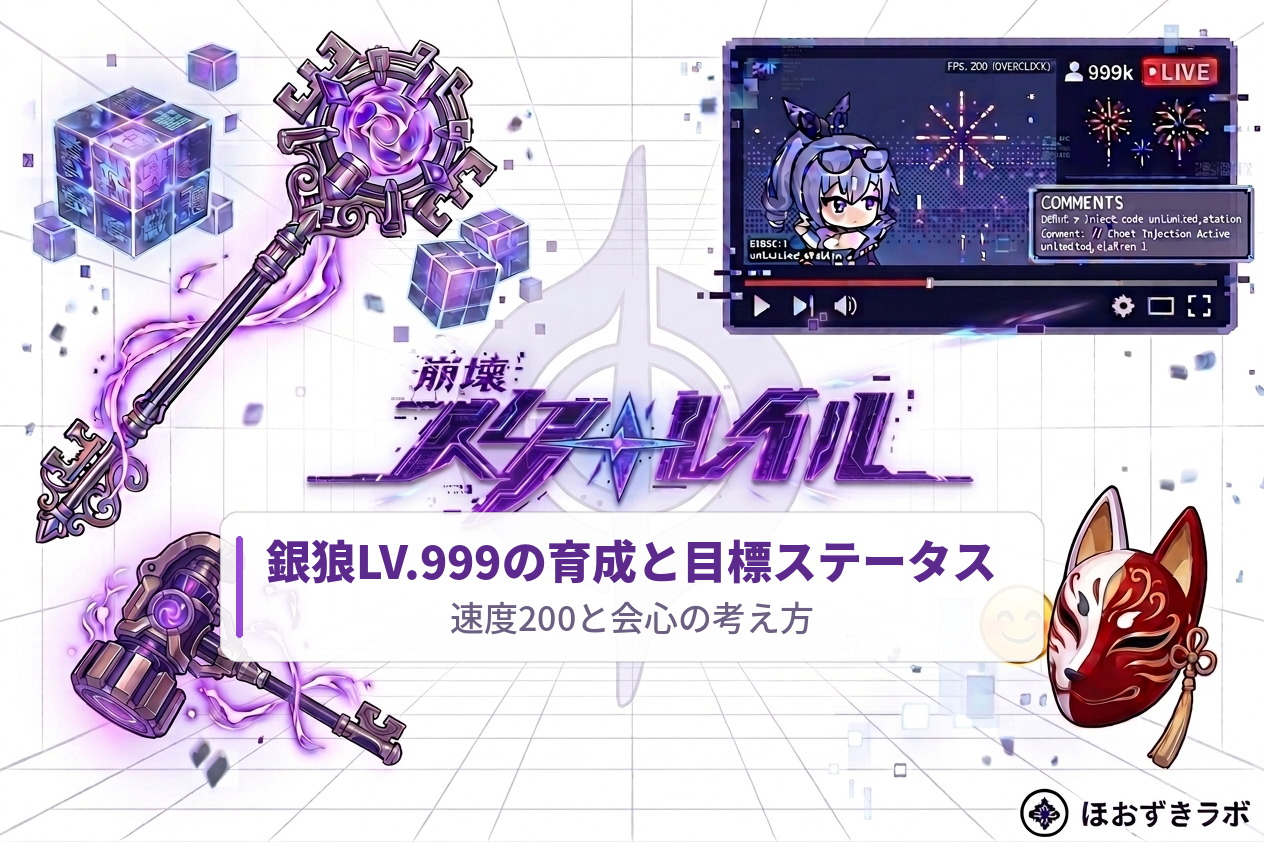 崩壊スターレイル 銀狼LV.999の育成と目標ステータスまとめ